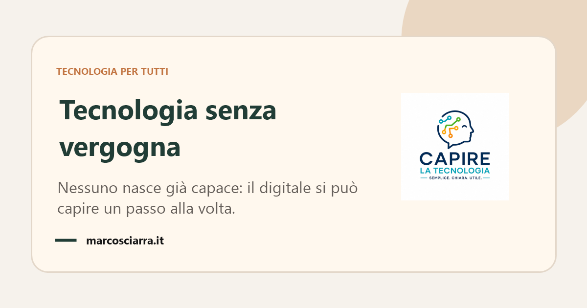 Tecnologia senza vergogna